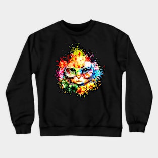 kitten watercolor Crewneck Sweatshirt